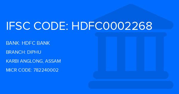Hdfc Bank Diphu Branch IFSC Code