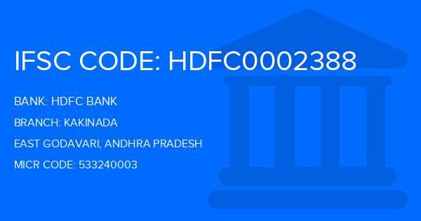 Hdfc Bank Kakinada Branch IFSC Code
