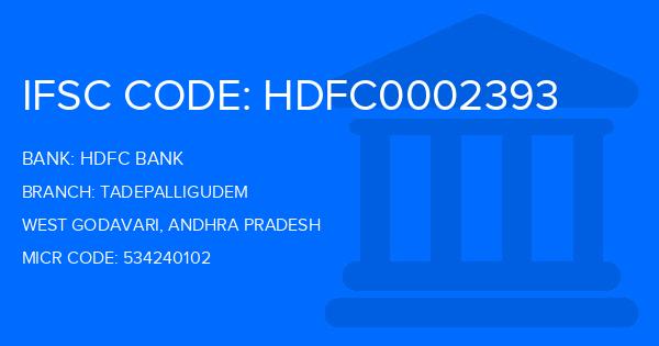 Hdfc Bank Tadepalligudem Branch IFSC Code