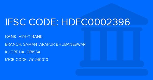 Hdfc Bank Samantarapur Bhubaneswar Branch IFSC Code