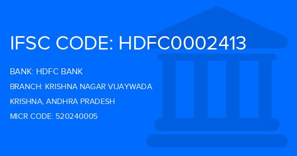 Hdfc Bank Krishna Nagar Vijaywada Branch IFSC Code