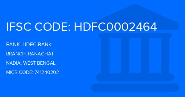 Hdfc Bank Ranaghat Branch IFSC Code