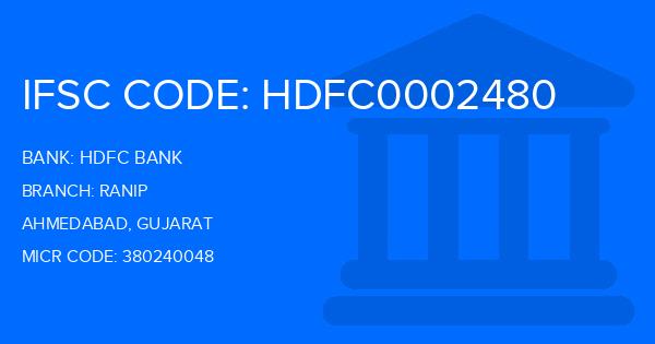 Hdfc Bank Ranip Branch IFSC Code