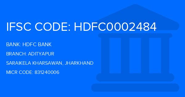 Hdfc Bank Adityapur Branch IFSC Code