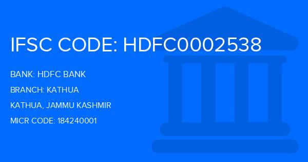 Hdfc Bank Kathua Branch IFSC Code