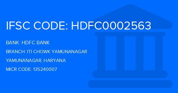 Hdfc Bank Iti Chowk Yamunanagar Branch IFSC Code