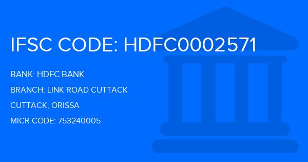 Hdfc Bank Link Road Cuttack Branch IFSC Code