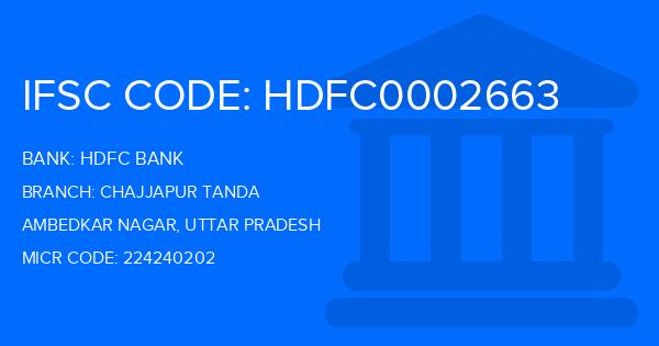 Hdfc Bank Chajjapur Tanda Branch IFSC Code