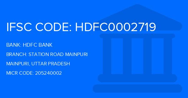 Hdfc Bank Station Road Mainpuri Branch IFSC Code