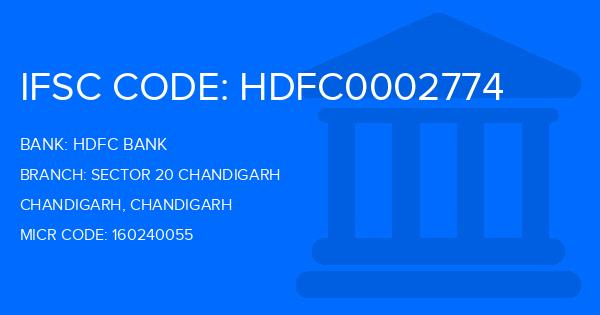 Hdfc Bank Sector 20 Chandigarh Branch IFSC Code