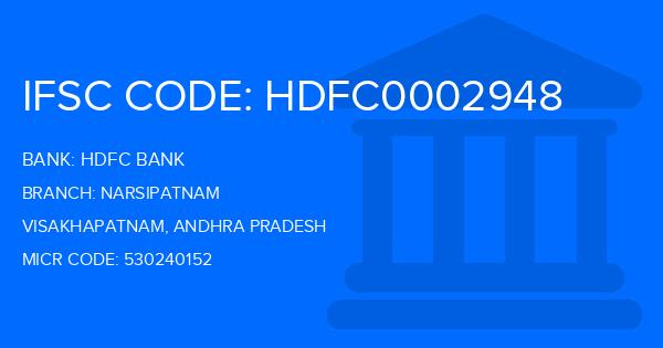 Hdfc Bank Narsipatnam Branch IFSC Code