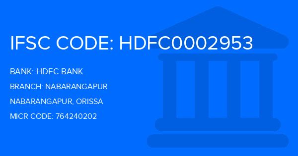 Hdfc Bank Nabarangapur Branch IFSC Code