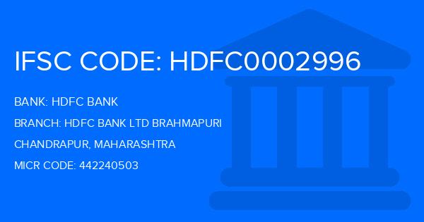Hdfc Bank Hdfc Bank Ltd Brahmapuri Branch IFSC Code
