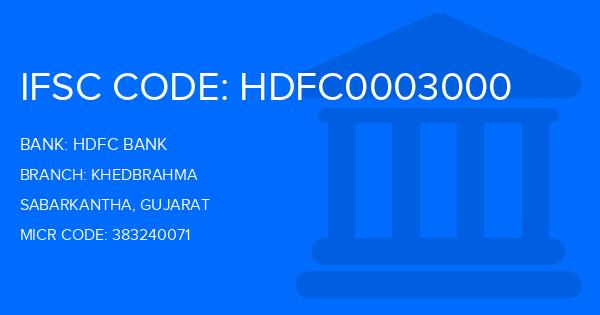 Hdfc Bank Khedbrahma Branch IFSC Code