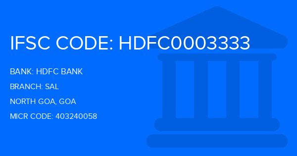 Hdfc Bank Sal Branch IFSC Code