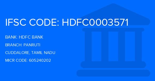 Hdfc Bank Panruti Branch IFSC Code