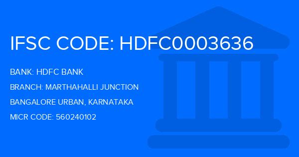 Hdfc Bank Marthahalli Junction Branch IFSC Code