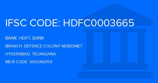 Hdfc Bank Defence Colony Neredmet Branch IFSC Code