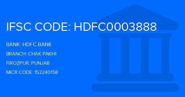 Hdfc Bank Chak Pakhi Branch IFSC Code