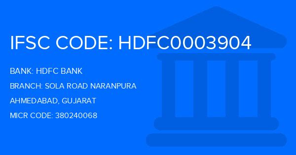 Hdfc Bank Sola Road Naranpura Branch IFSC Code