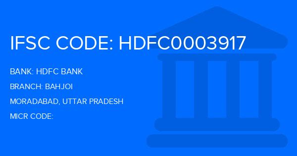 Hdfc Bank Bahjoi Branch IFSC Code
