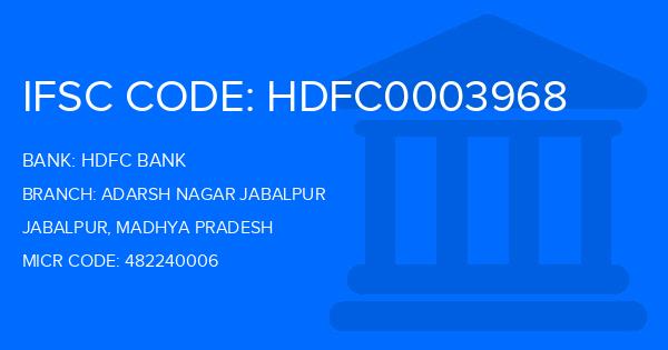 Hdfc Bank Adarsh Nagar Jabalpur Branch IFSC Code