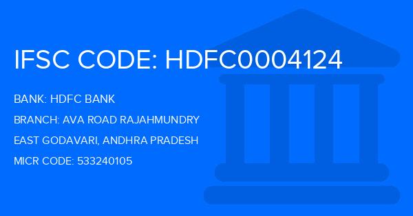 Hdfc Bank Ava Road Rajahmundry Branch IFSC Code