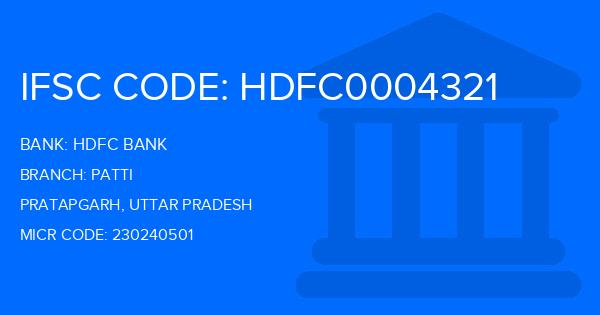 Hdfc Bank Patti Branch IFSC Code