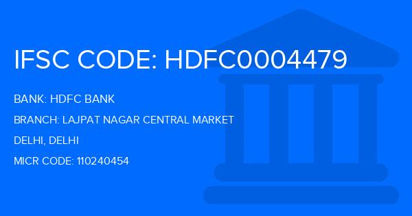Hdfc Bank Lajpat Nagar Central Market Branch IFSC Code