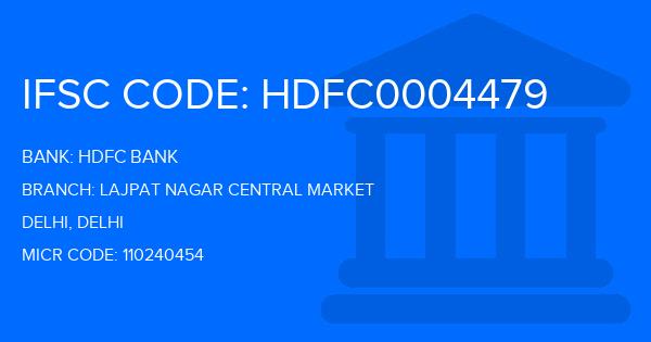 Hdfc Bank Lajpat Nagar Central Market Branch IFSC Code