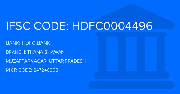 Hdfc Bank Thana Bhawan Branch IFSC Code