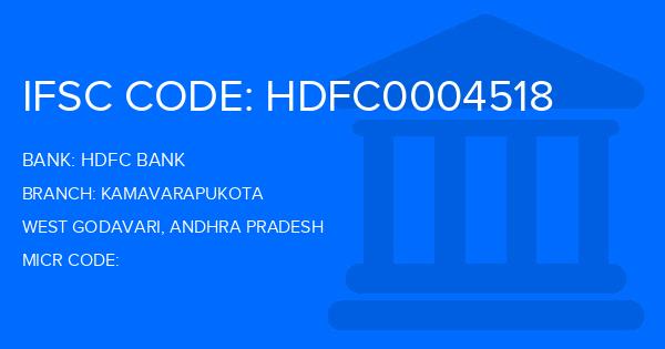 Hdfc Bank Kamavarapukota Branch IFSC Code