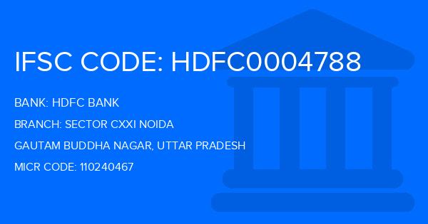 Hdfc Bank Sector Cxxi Noida Branch IFSC Code