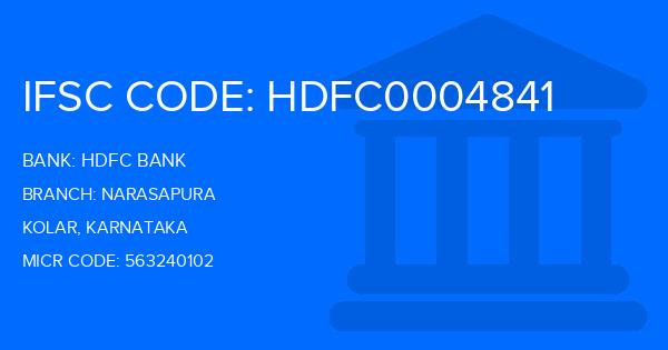 Hdfc Bank Narasapura Branch IFSC Code