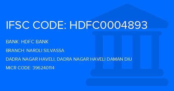 Hdfc Bank Naroli Silvassa Branch IFSC Code