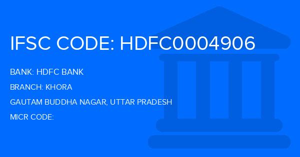 Hdfc Bank Khora Branch IFSC Code