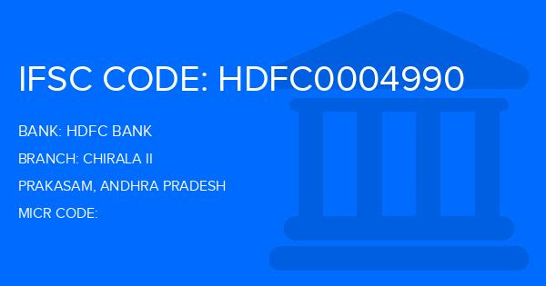 Hdfc Bank Chirala Ii Branch IFSC Code