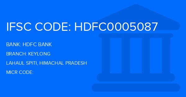Hdfc Bank Keylong Branch IFSC Code