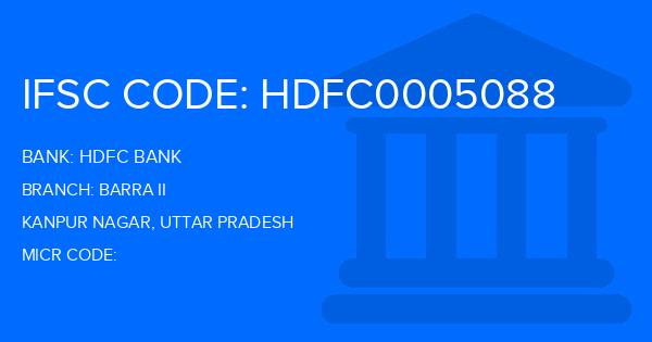 Hdfc Bank Barra Ii Branch IFSC Code