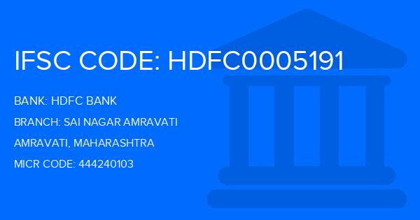 Hdfc Bank Sai Nagar Amravati Branch IFSC Code