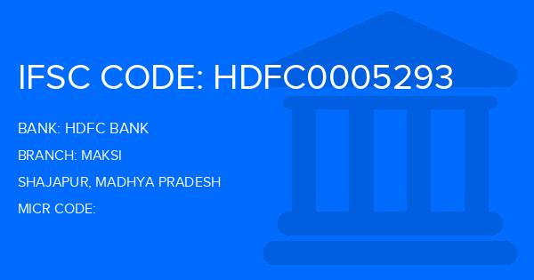 Hdfc Bank Maksi Branch IFSC Code
