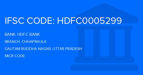 Hdfc Bank Chhapraula Branch IFSC Code