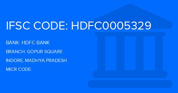 Hdfc Bank Gopur Square Branch IFSC Code
