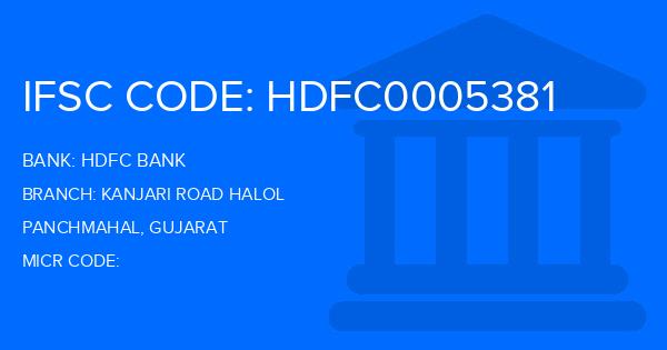 Hdfc Bank Kanjari Road Halol Branch IFSC Code