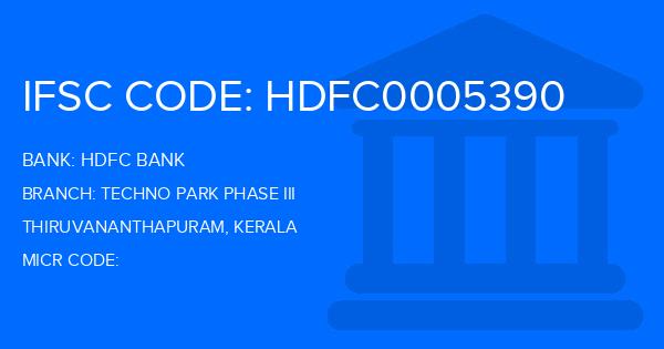 Hdfc Bank Techno Park Phase Iii Branch IFSC Code