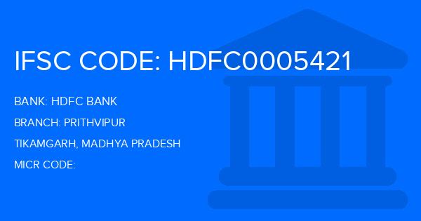 Hdfc Bank Prithvipur Branch IFSC Code