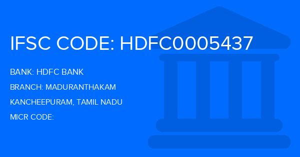 Hdfc Bank Maduranthakam Branch IFSC Code