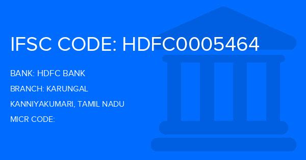 Hdfc Bank Karungal Branch IFSC Code