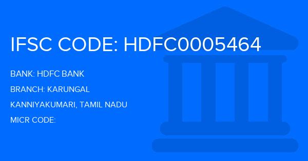 Hdfc Bank Karungal Branch IFSC Code