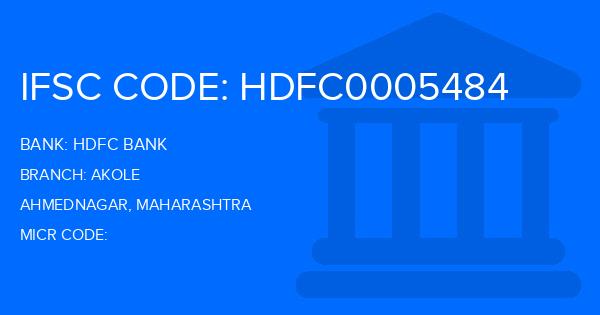 Hdfc Bank Akole Branch IFSC Code